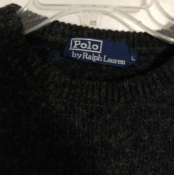 Polo by Ralph Lauren Uni-Crest Men's Charcoil Grey Sweater - Picture 4 of 5